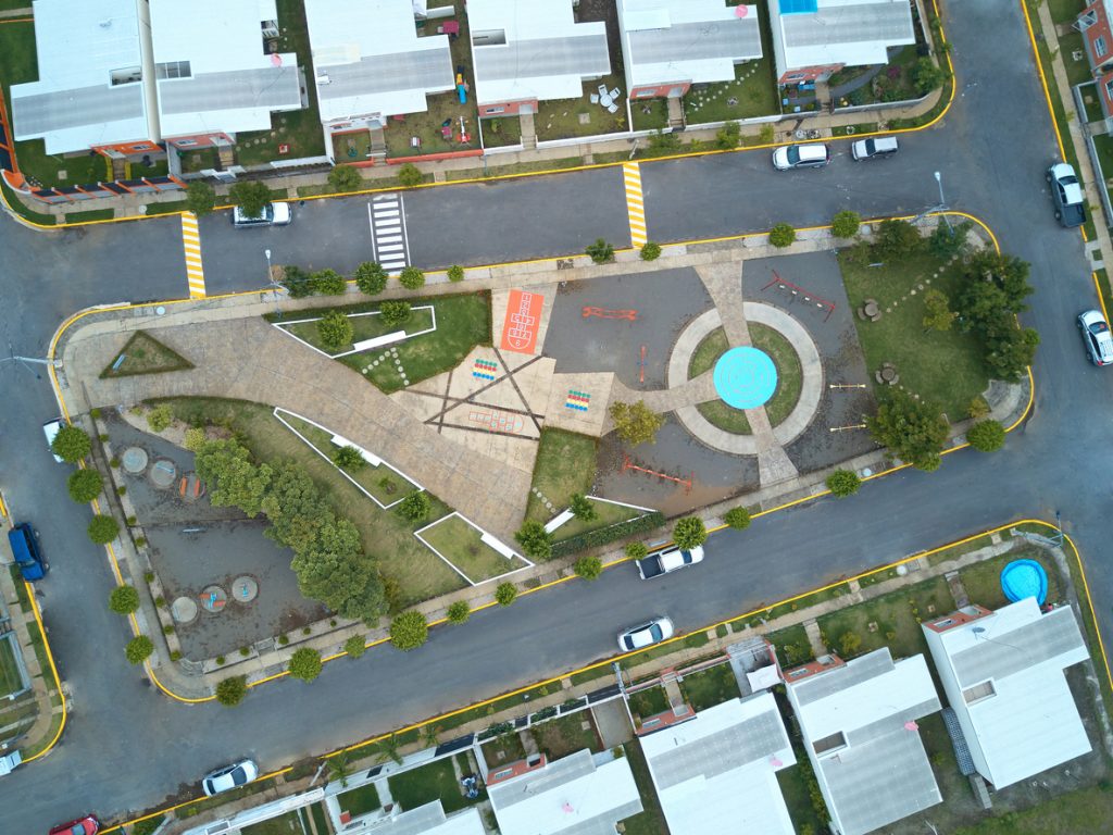 Aerial view of park plan